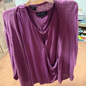 Jones New York Women's Cardigan in Rich Purple